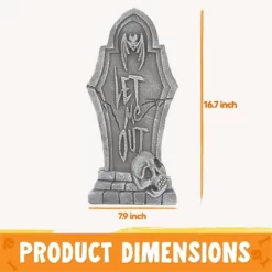 Joyfy 17" Halloween Foam Graveyard Tombstones Decoration For Halloween Prop Cemetery Outdoor, Yard Lawn Decorations, Party Supplies 5 PCS -Halloween Costume Store GUEST ce3ee855 2770 4c87 a7d1 423775266bd4