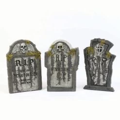 Fun World 22-inch Mossy R.I.P Tombstone Decoration