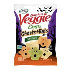 Sensible Portions Halloween Garden Veggie Ghosts & Bats Sea Salt Flavored Chips - 6oz/12ct