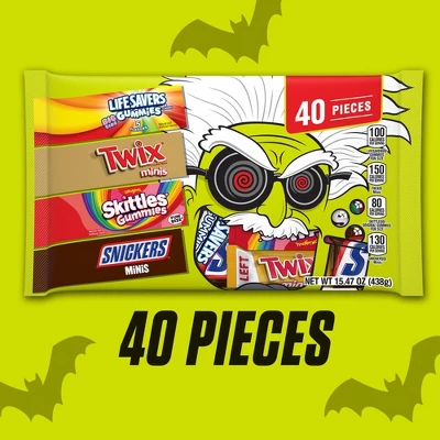 Mars - Snickers, Skittles, Twix & Life Savers Gummies Halloween Candy - 15.47oz/40ct 2 Mars - Snickers, Skittles, Twix & Life Savers Gummies Halloween Candy - 15.47oz/40ct - Image 2