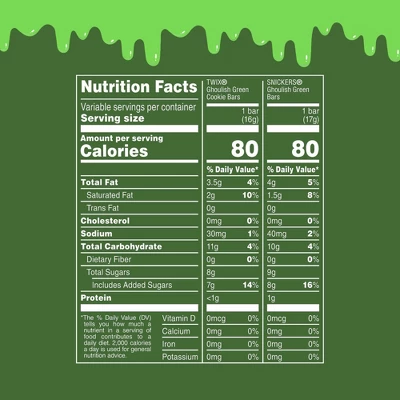 Mars Snickers, Twix Halloween Ghoulish Green Chocolate Candy Fun Size Assortment - 20.13oz/35ct 7 Mars Snickers, Twix Halloween Ghoulish Green Chocolate Candy Fun Size Assortment - 20.13oz/35ct - Image 7