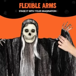 Joyfy 3 Pack Halloween Hanging Ghosts, Hanging Skeleton Grim Reapers For Halloween Outdoor Decorations, Indoor Outdoor Hanging Ghost Decorations -Halloween Costume Store GUEST d1a985f4 0ff0 491a 9c97 1bbc8ab68233