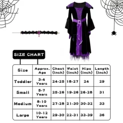 Garvee Witch Costumes With Neck Accessories For Girls, Suitable For Halloween Dress Up Party, Role-Playing -Halloween Costume Store GUEST d6f6c143 195b 4c09 bbe1 1177b61c44ce