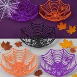 Joyfy 5pcs Halloween Plastic Spider Web Bowls Candy Basket, Candy Bowl Tableware Decorations, Halloween Candy Dish Trick Or Treat Party Supplies -Halloween Costume Store GUEST d7c1ff39 9796 4aeb a87f a19fe3b03c45