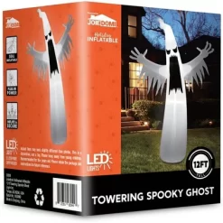 Joyfy 12 FT Halloween Inflatable Outdoor Decoration, Towering Terrible Ghost Inflatable With Built-in LED For Halloween Party Yard Outdoor Decoration -Halloween Costume Store GUEST d952ea16 ebd5 4b6e 88bf 6480288acfa1