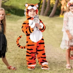 Joyfy Baby Halloween Costume Tiger Jumpsuit With Tail, Toddler One Piece Animal Suit With Hat For Halloween Dress Up Party -Halloween Costume Store GUEST dc583476 84f8 4b69 a632 ae4992de8b71