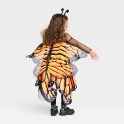 Toddler Glows Under Blacklight Monarch Butterfly Costume Dress - Hyde And EEK! Boutique™