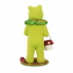 Bethany Lowe 5.25 In Dressed Up Dusty Frog Halloween Figurine , Lightweight Halloween Decor Halloween Trick Or Treating Mushroom (1PC)