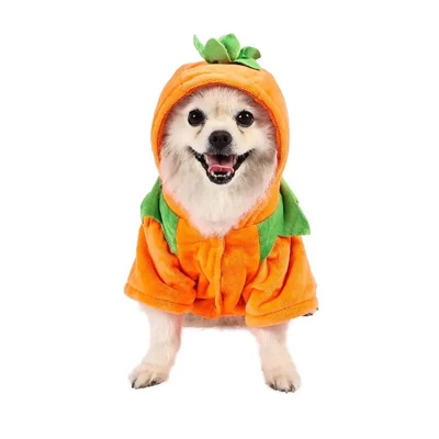 Dog Hoodie Cute Funny Halloween Style Pumpkin Cosplay Costume Warm Puppy Fleece Clothes 3 Dog Hoodie Cute Funny Halloween Style Pumpkin Cosplay Costume Warm Puppy Fleece Clothes - Image 3