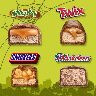 Mars - Twix, Snickers, Milky Way, 3 Musketeers Bulk Halloween Candy Variety Bag - 30.63oz/110ct 2 Mars - Twix, Snickers, Milky Way, 3 Musketeers Bulk Halloween Candy Variety Bag - 30.63oz/110ct - Image 2