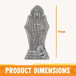 Joyfy 5pcs 17" Halloween Foam Tombstones Decoration, Halloween Graveyard Headstone Prop Cemetery Decoration With 12 Metal Stakes, Outdoor Yard Lawn -Halloween Costume Store GUEST e58a17ef 874e 4528 85cb 03c3ab5b71b3