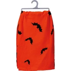 Primitives By Kathy 5.5 Inch Halloween Witch & Owl Halloween Hand Towel , Super Absorbent Halloween Decor Halloween 100 Cotton Kitchen (1PC)