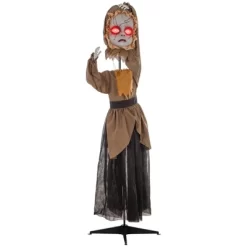 HOMCOM Halloween Doll With Simulated Wound Cracks, Animatronic Prop W/ Light Up Eyes For Party -Halloween Costume Store GUEST e6b9d3c9 49c4 4655 8442 570e200cadec