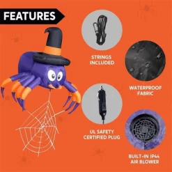 Joyfy 5 FT Long Halloween Inflatable Outdoor Decoration, Inflatable Spider With Spider Web Trunk Or Treat Car Decorations For Car Outdoor Yard Decor -Halloween Costume Store GUEST e7a94f50 53dd 45b0 addb c946e45c64b2