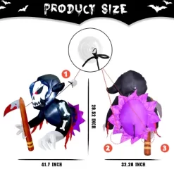 3.5FT Halloween Decorations Outside - Inflatable Decor Outdoor Window Breaker Skeleton Grim Reaper Build-in LED For Decoration Party Decor -Halloween Costume Store GUEST e88e8912 9de8 4834 85c9 43b65069effe