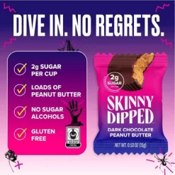 SkinnyDipped Dark Chocolate Peanut Butter Cups Halloween Candy Box - 10.6oz/20ct -Halloween Costume Store GUEST e9230acb 4ebb 448f 97ce 0bcd15a75a0d