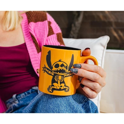 Silver Buffalo Disney Lilo & Stitch Skeleton Wax-Resist Ceramic Pottery Mug | 14 Ounces 6 Silver Buffalo Disney Lilo & Stitch Skeleton Wax-Resist Ceramic Pottery Mug | 14 Ounces - Image 6