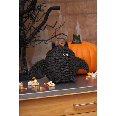 C&F Home Bat Handwoven Halloween Premium Trick Or Treat Candy Basket Container 2 C&F Home Bat Handwoven Halloween Premium Trick Or Treat Candy Basket Container - Image 2