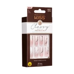 KISS Products Classy Premium Long Square Glue-On Fake Nails - Stunning! - 33ct -Halloween Costume Store GUEST efea21d7 a2cb 48d0 8110 e94f58db8fa1