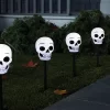 5ct Plastic Skeleton Halloween Novelty Pathway Lights With Cool White LEDs - Hyde And EEK! Boutique™: Outdoor Skeleton Decor, Battery Operated