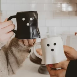 Sweet Water Decor Black Ghost Figurine Mug - 12oz