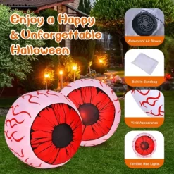 Costway 2 Pack 3 FT Halloween Inflatable Eyeballs W/ Air Blower & Red LED Lights -Halloween Costume Store GUEST f2c385b0 6890 46fd 98eb 7ca0133edbb8