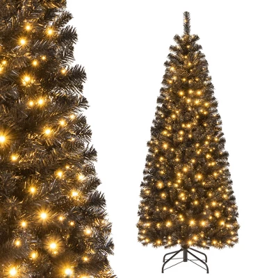 Costway 6 FT Artificial Halloween Tree With 618 Branch Tips 280 Warm White LED Lights 9 Costway 6 FT Artificial Halloween Tree With 618 Branch Tips 280 Warm White LED Lights - Image 9