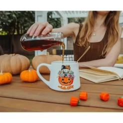 Silver Buffalo Sanrio Hello Kitty Pumpkin Candy Burglar Tapered Pottery Mug | Holds 14 Ounces -Halloween Costume Store GUEST f82c4c51 e0db 42af a05d 945d090c3482
