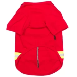 Parisian Pet 'Fire-Barker' Halloween Costume For Dogs & Cats – Firefighter Dog Costume, Pet Halloween Outfit, Red And Yellow