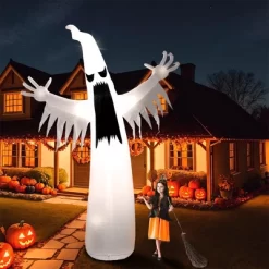 Joyfy 12 FT Halloween Inflatable Outdoor Decoration, Towering Terrible Ghost Inflatable With Built-in LED For Halloween Party Yard Outdoor Decoration -Halloween Costume Store GUEST fb58ea28 0025 462c a712 4cb08c1ce89a