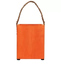 Northlight Small Orange Wood Jack O Lantern Halloween Candle Lantern - 6.25" -Halloween Costume Store GUEST fdd368c3 9d10 4d80 a0dd d34a5596db3f